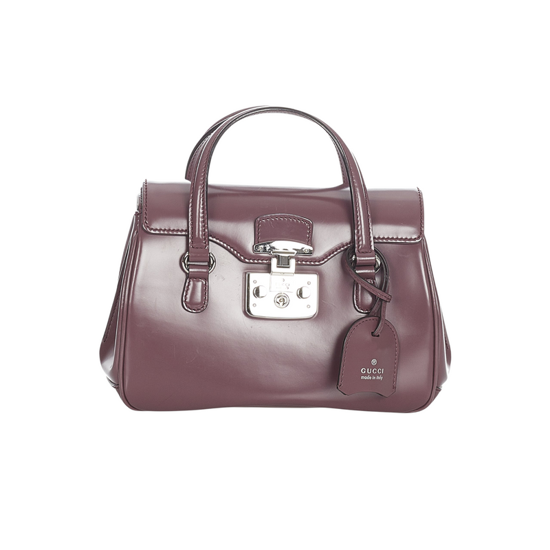 Gucci Lady Lock Leather Handbag Brown