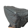 Quilted Double Gusset Washed Caviar black SHW