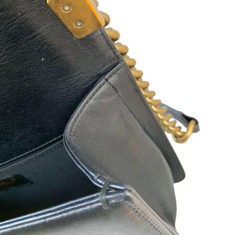 Boy Old Medium Lambskin Black GHW