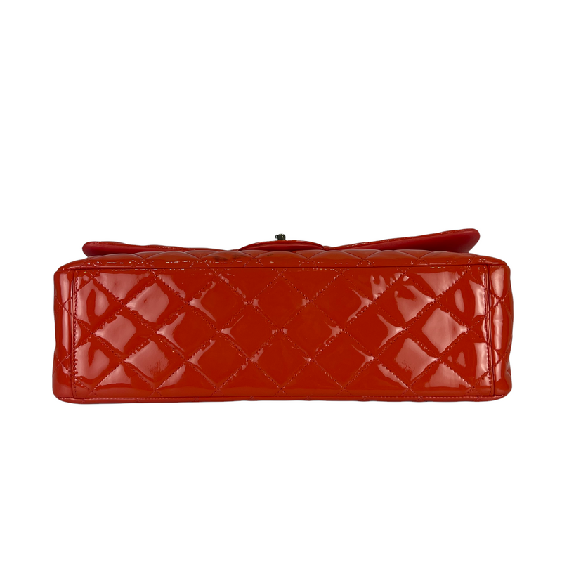 Double Flap Maxi Patent Coral SHW