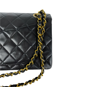 Vintage Classic Double Flap Bag Lambskin Small Black GHW