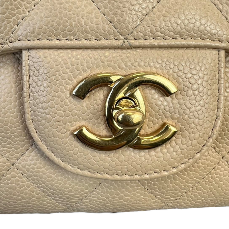 Classic single Flap Beige Jumbo SHW