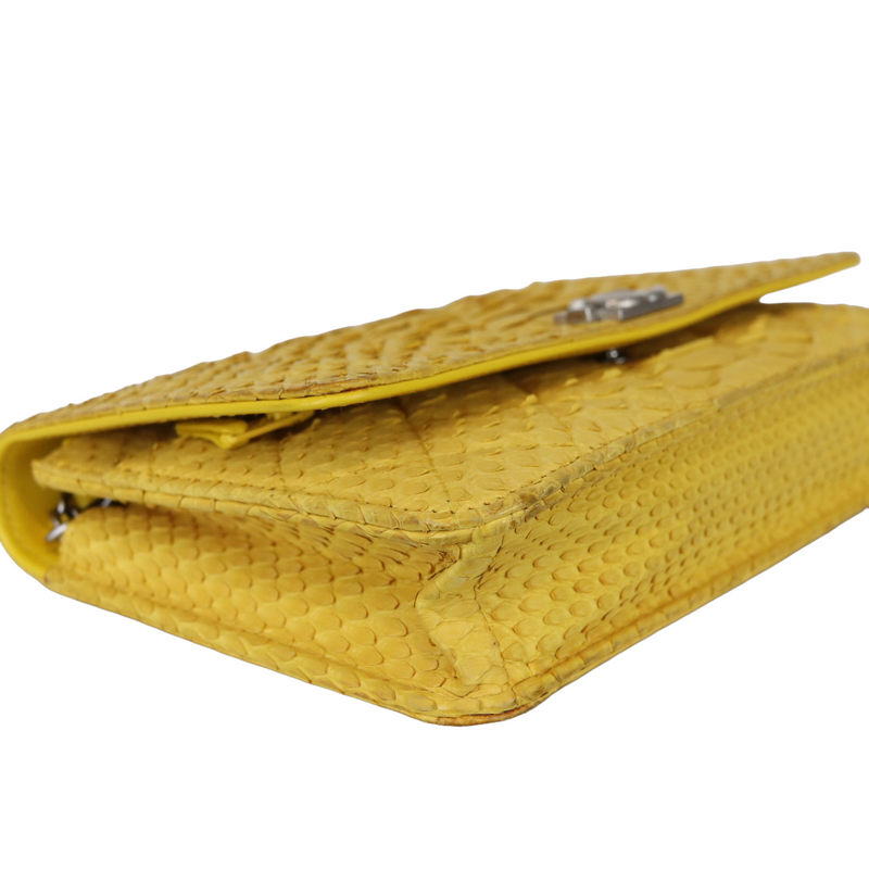 Python Leather Boy Wallet on Chain WOC Yellow SHW