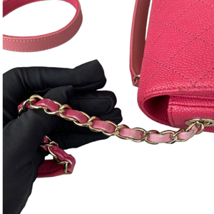 Coco Cuba CC Flap Caviar Red GHW