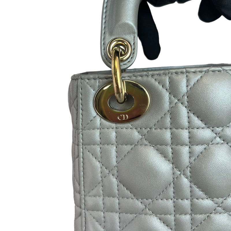 Mini Lady Dior Pearl Grey GHW