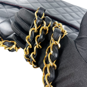 Jumbo XL Flap Lambskin Leather Black GHW