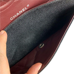 Classic Flap Caviar Medium Black SHW