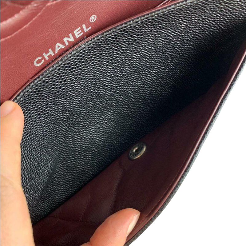 Classic Flap Caviar Medium Black SHW