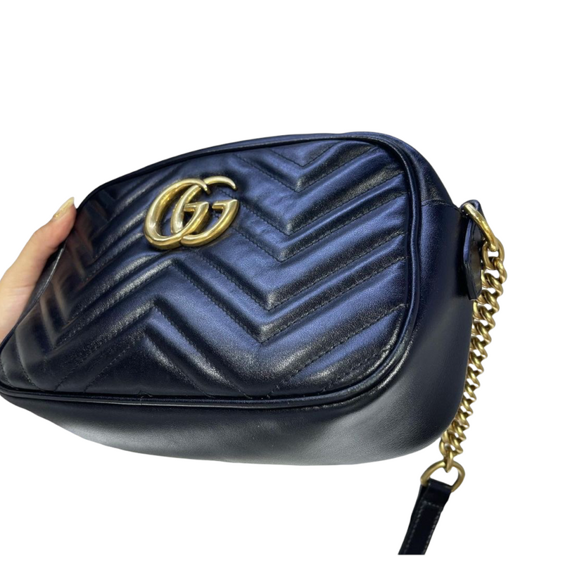 Marmont Leather Camera Small Black GHW