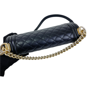 Boy Old Medium Calfskin Black GHW