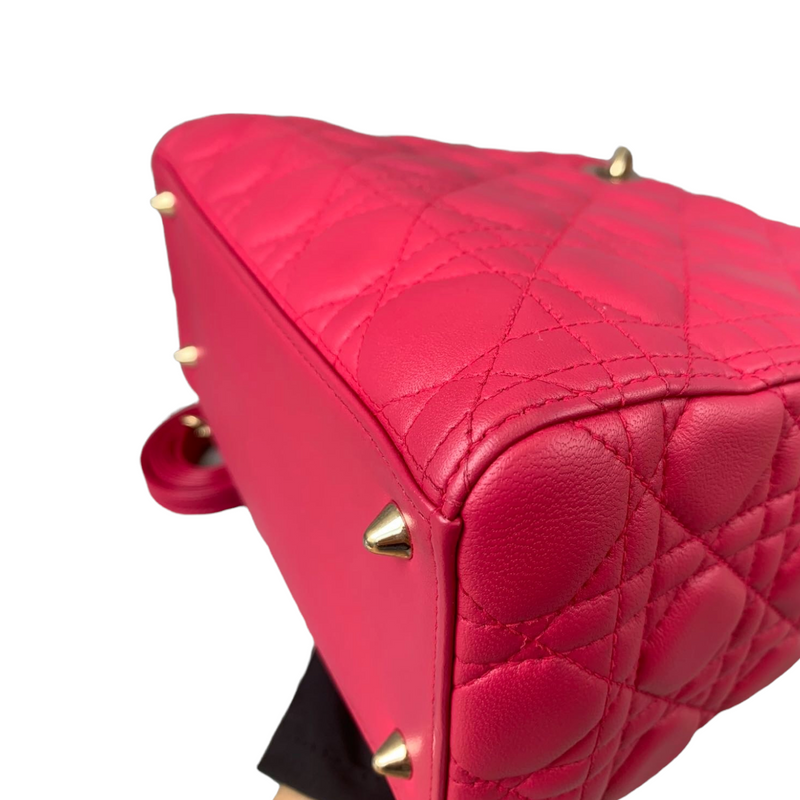 Medium Lady Dior Lambskin Pink GHW