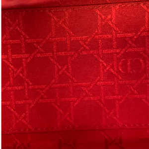 Medium Lady Dior Cannage Lambskin Red SHW