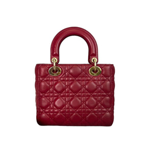 Small My Lady Dior Lambskin Red GHW