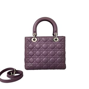 Medium Lady Dior Lambskin Purple SHW