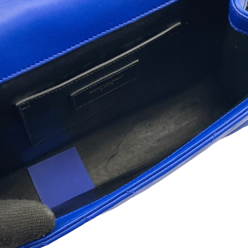 Envelope Medium Leather Blue GHW