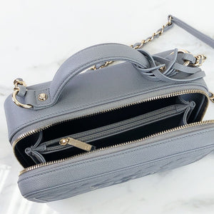 Medium CC Filigree Caviar Vanity Grey SHW