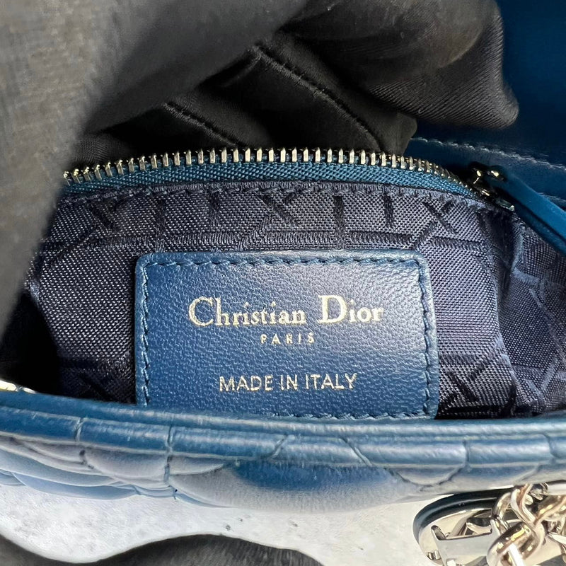 Mini Lady Dior Lambskin Blue SHW