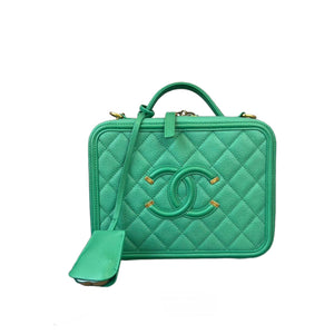 Medium CC Filigree Caviar Vanity Green GHW