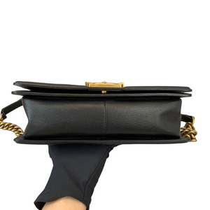 Boy Old Medium Lambskin Black GHW