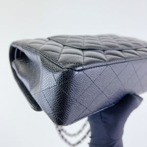 Classic Double Flap Medium Caviar Black SHW
