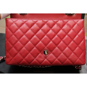 Single Flap Jumbo Caviar Red SHW