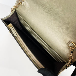 Blooms Wallet Chain Shoulder Bag Gold