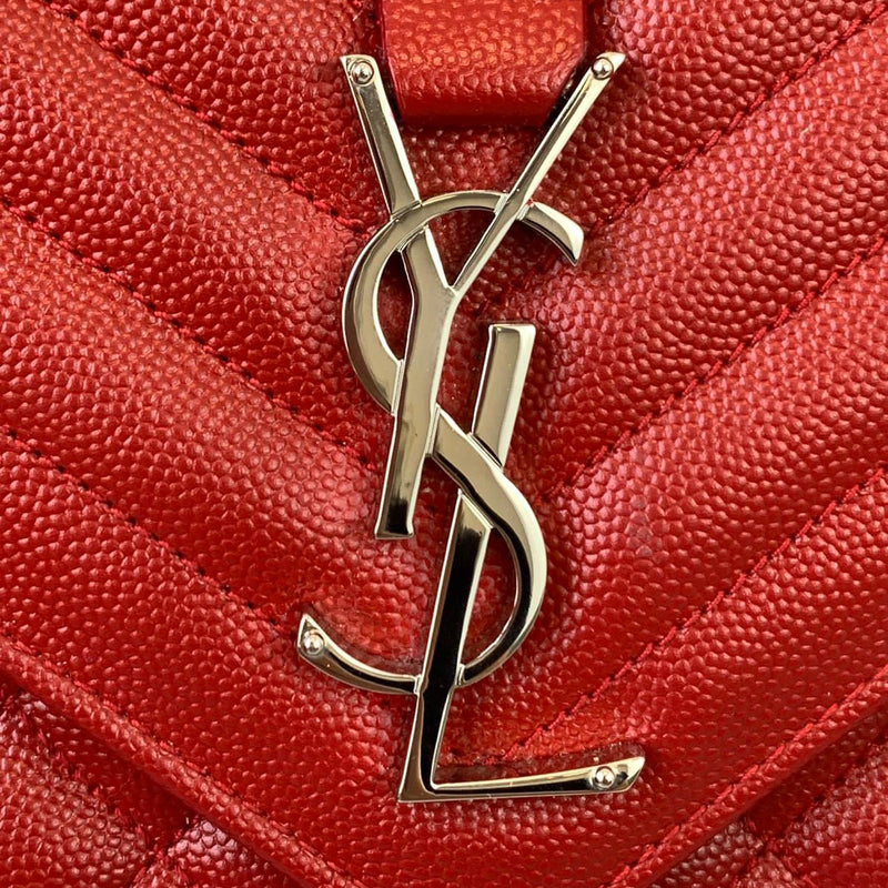 Medium Envelope Grain de Poudre Red GHW