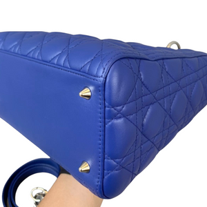 Lady Dior Medium Electric Blue Lambskin SHW