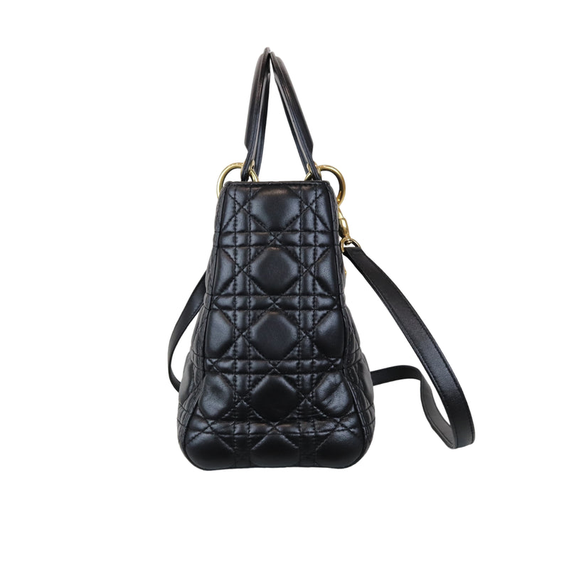 Lady Dior Medium Black GHW