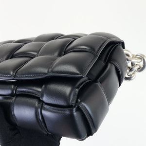Chain Cassette Bag Leather Black SHW