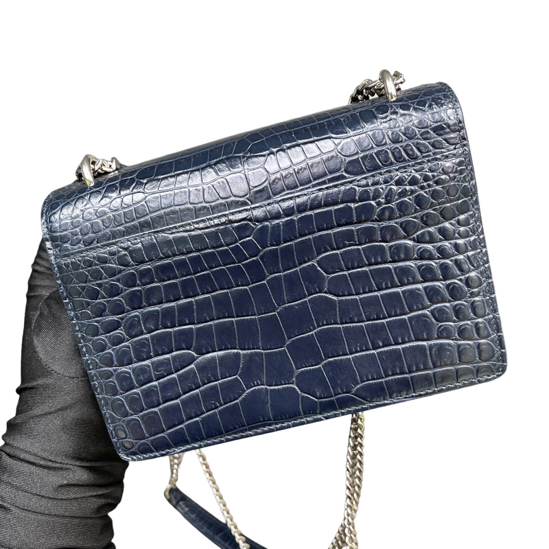 Woc Sunset Croc Embossed Blue SHW