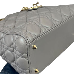 Lady Dior Medium Lambskin Grey GHW