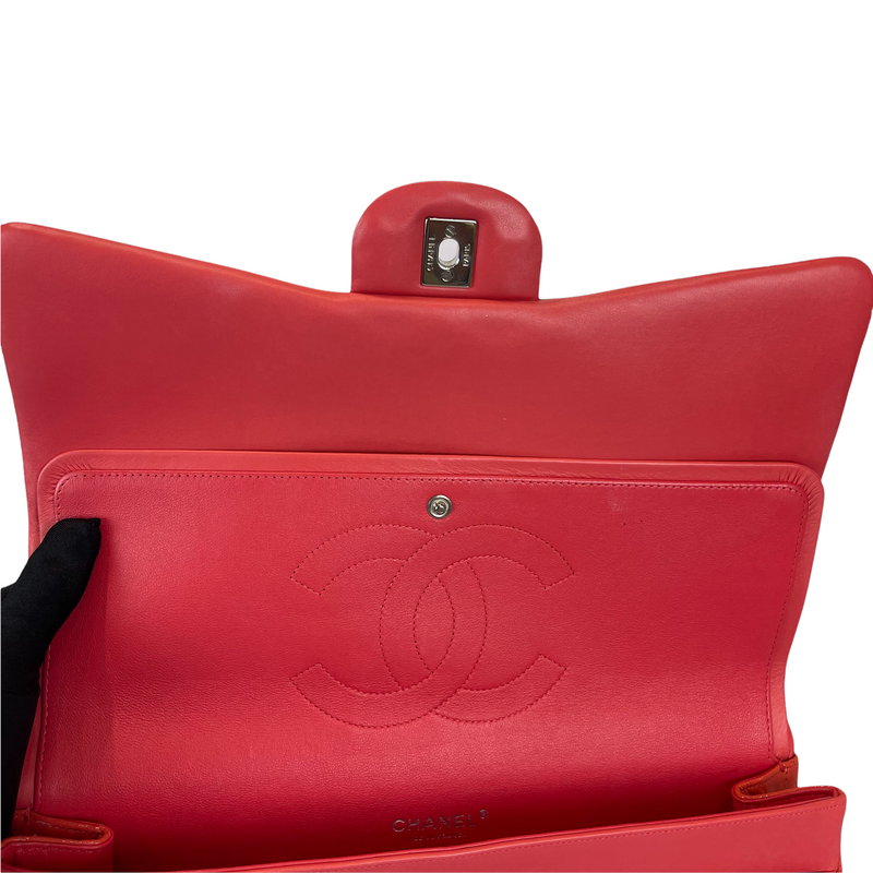 Double Flap Maxi Patent Coral SHW