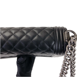 Boy Old Medium Calfskin Black RHW
