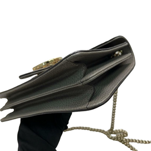 Small Interlocking GG Calfskin Grey GHW