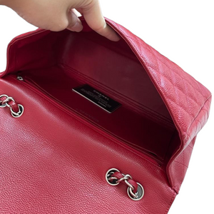 Single Flap Jumbo Caviar Red SHW