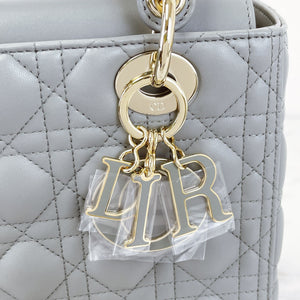 Lady Dior Medium Grey Enamel LGHW