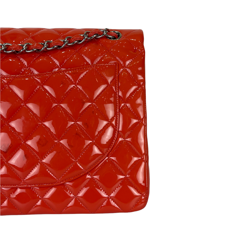 Double Flap Maxi Patent Coral SHW