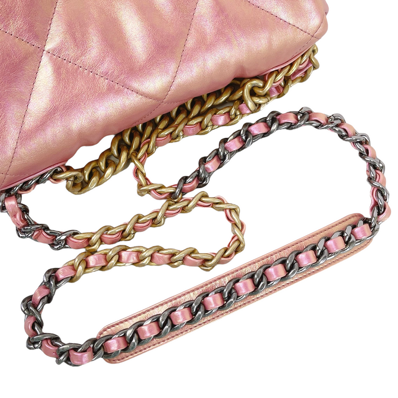 Small Chanel 19 Quilted Flap Bag MHW