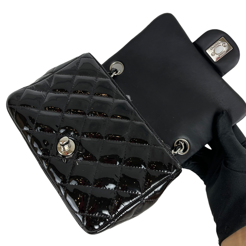Classic Patent Mini Square Black SHW