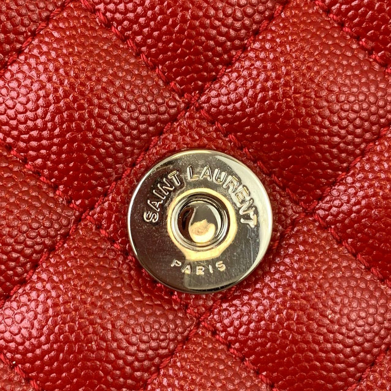 Medium Envelope Grain de Poudre Red GHW