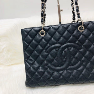 Chanel Black Caviar GST in Black with SHW