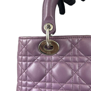 Medium Lady Dior Lambskin Purple SHW