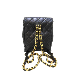Vintage Lambskin Backpack Black GHW