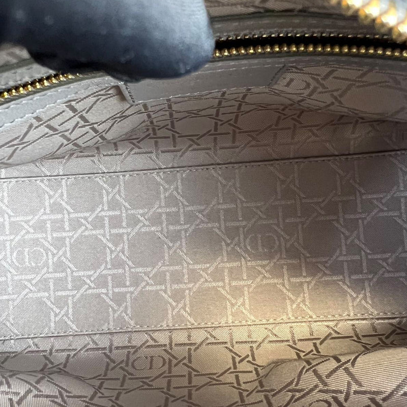 Lady Dior Medium Lambskin Grey GHW