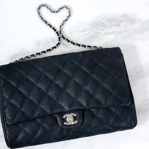 Timeless Clutch in Caviar Leather Black SHW