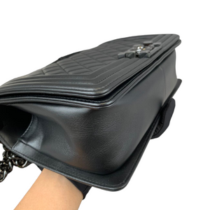 Boy Old Medium Calfskin Black BHW