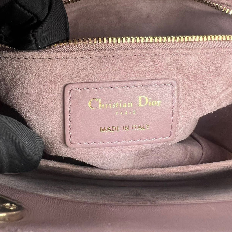 Lady Dior Lambskin Medium Taupe Flap GHW