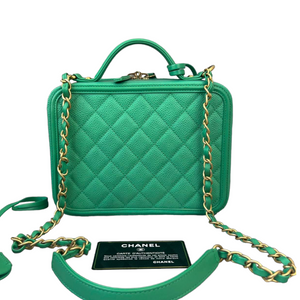 Medium CC Filigree Caviar Vanity Green GHW