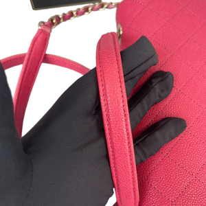 Coco Cuba CC Flap Caviar Red GHW